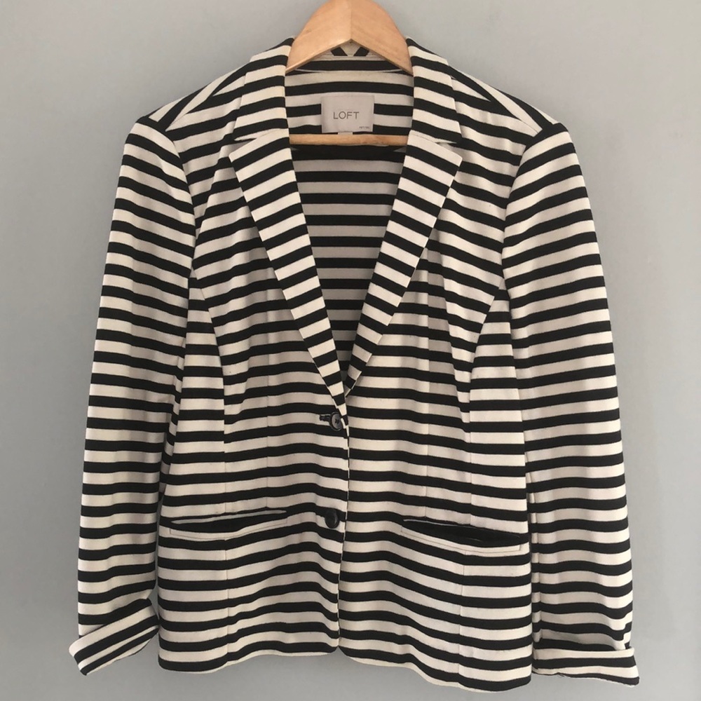 Black and white LOFT blazer